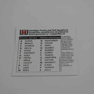VHF Radio Decals - Bilingual - Single