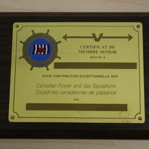 Plaque 5 gallons mérite - Français