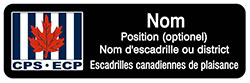 Badge d'identification - épinglette - Francais